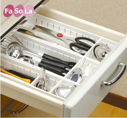 廚房抽屜刀叉收納盒自由組合分隔板分割分層隔斷筷勺子分類整理格