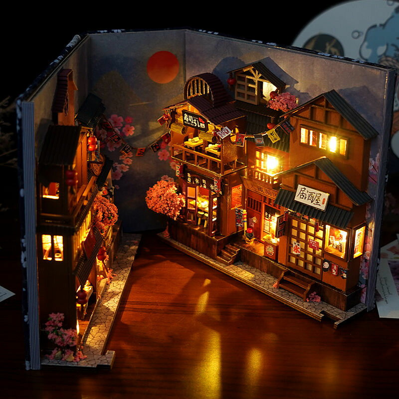 創意3d立體書立 拼圖diy小屋手工建筑模型 小房子兒童玩具生日禮物