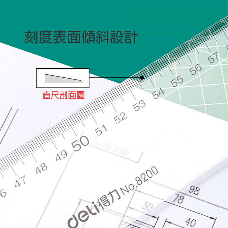 透明直尺【E040】台灣出貨 居家 15cm 30cm 學生 文具 尺 文具用品 辦公用品 波浪尺 得力 學校 開學用品 7