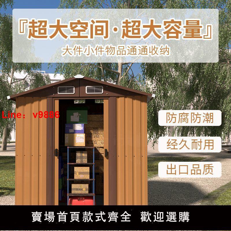 【台灣公司保固】戶外工具房庭院收納屋雜物間花園小房子室外組裝簡易儲物房