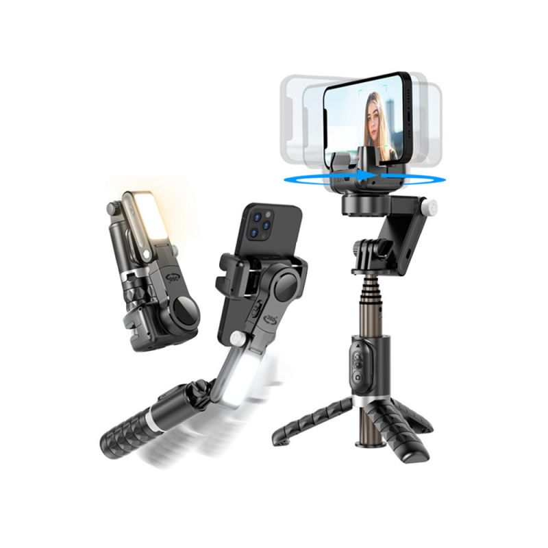 QinD Q18 全自動跟拍雲台/自拍桿(正交三軸+APP人臉追蹤) + Gimbal 藍牙控制器 可站立 全身 全景 直播