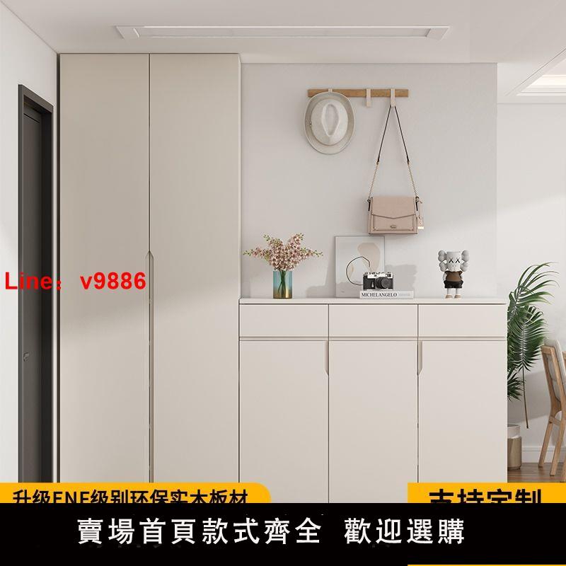 【公司貨超低價】實木新款鞋櫃家用門口玄關櫃一體靠墻收納儲物櫃大容量家用可定製