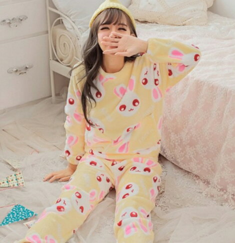 法蘭絨睡衣 居家服 珊瑚絨睡衣 睡衣套裝 水貂絨睡衣 櫻桃嚴選 多款多色 保暖睡衣 法蘭絨居家服 保暖居家服 3