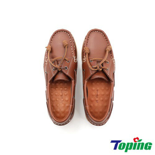 Toping 專業安全鞋｜全真皮女帆船鞋/PL201棕咖/耐磨鞋底/腳踝柔襯/防刮腳/MIT台灣製 2