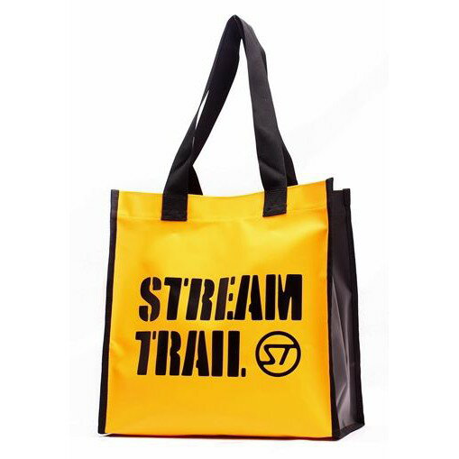 日本 《Stream Trail》Dory輕便大手提袋(活力黃-瑪瑙黑)