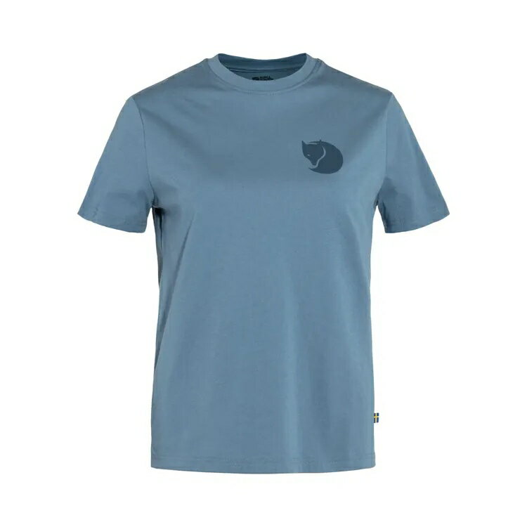 ├登山樂┤瑞典 Fjallraven Fox Boxy Logo T-shirt 有機棉T恤 女 FR87153-543黎明藍