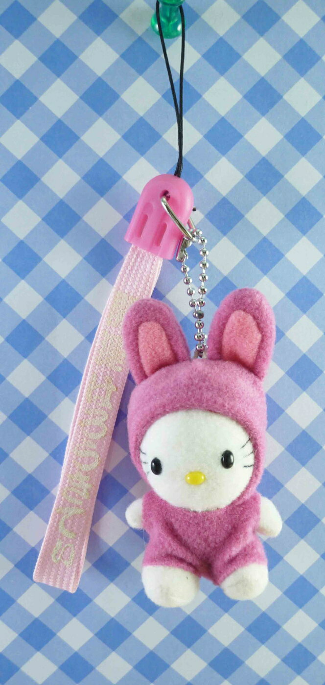 【震撼精品百貨】Hello Kitty 凱蒂貓 生肖玩偶手機提帶-兔 震撼日式精品百貨