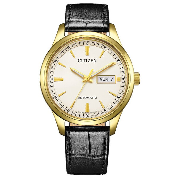 CITIZEN 星辰 Mechanical系列 NY4059-09A 簡約大三針機械錶 小牛皮錶帶 金 40mm｜樂天全館特惠中★指定刷卡回饋10%