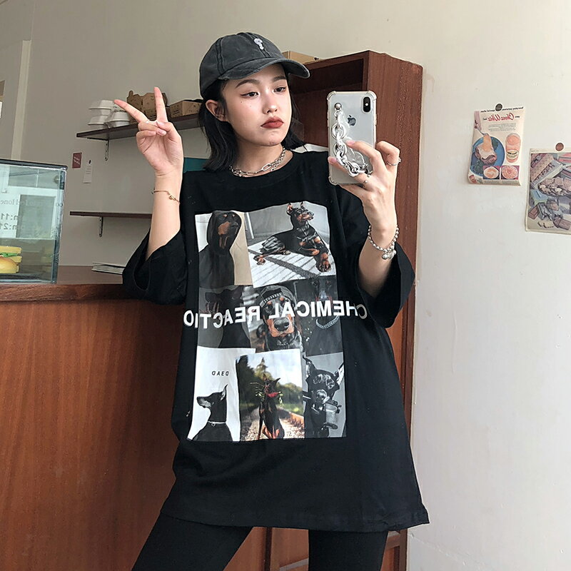 歐美個性高街ins潮牌短袖T恤女痞帥嘻哈休閑寬松夏季半袖學生上衣