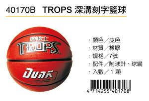 【文具通】SUCCESS 成功 TROPS 特波士 40170B 深溝 刻字 籃球 M5030076