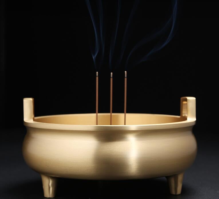 【可開發票】純銅香爐供佛大號宣德爐家用室內線香爐熏香供奉燒香特大號檀香爐