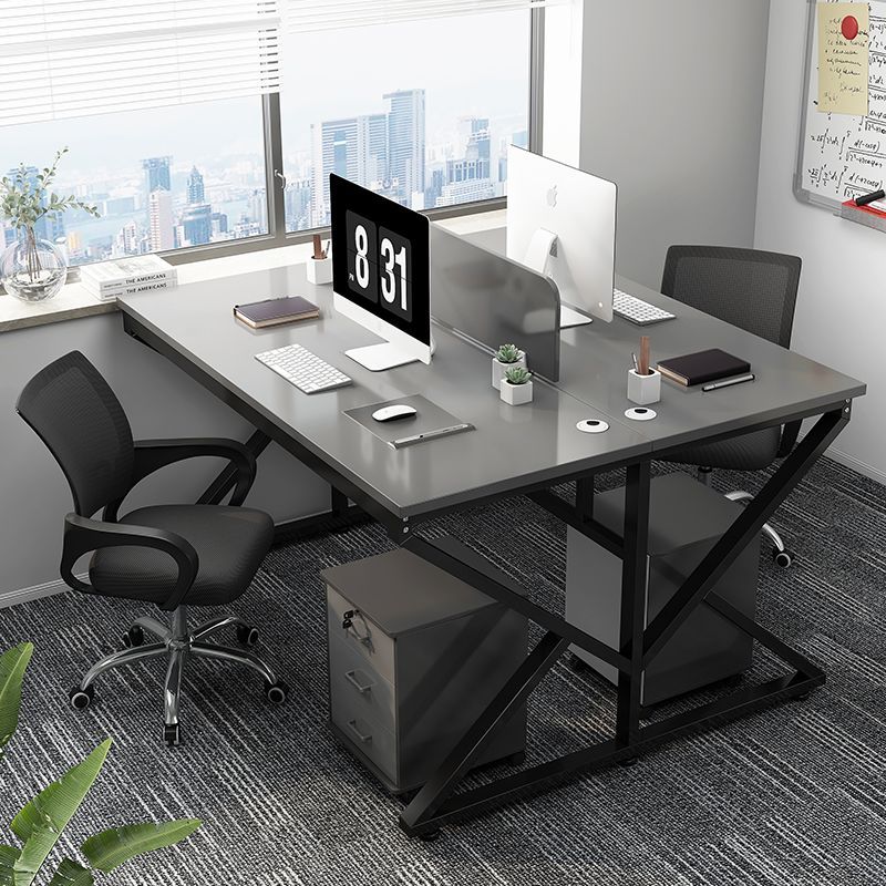 辦公桌員工位雙人電腦桌椅組合簡約現代辦公室四人位職員組合屏風