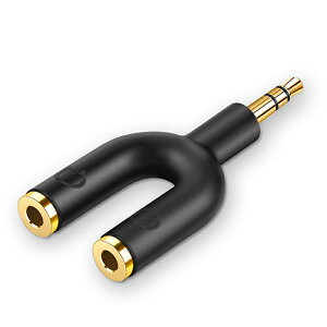 CableCreation 3.5mm耳機一分二轉接頭 耳機分線器 音源孔擴展 歌曲分享 鍍金接口 CC0800-G