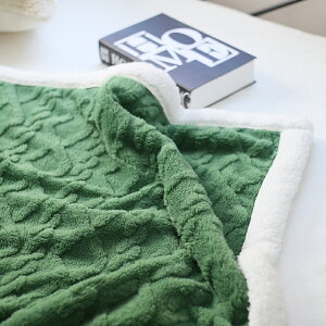 美式復古提花毛毯被子 冬季加厚雙層羊羔絨保暖沙發毯子午睡蓋毯