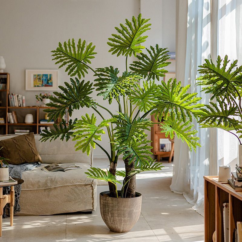人造花 仿真植物 模擬樹 模擬綠植 模擬擺飾 涵模擬綠植春羽假樹盆栽大型仿生植物室內客廳落地裝飾輕奢擺件137S 快速出貨
