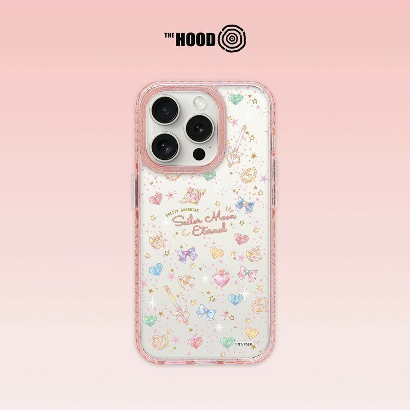 THE HOOD 美少女戰士聯名適用iPhone16/15/14/Plus/Pro/Max磁吸情侶氣墊保護防摔手機殼鏡面保護殼透明
