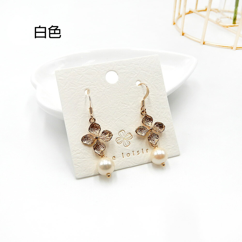 小時光x覓品竹北手作店-幸運四葉草耳環-共3色-可改耳夾 2