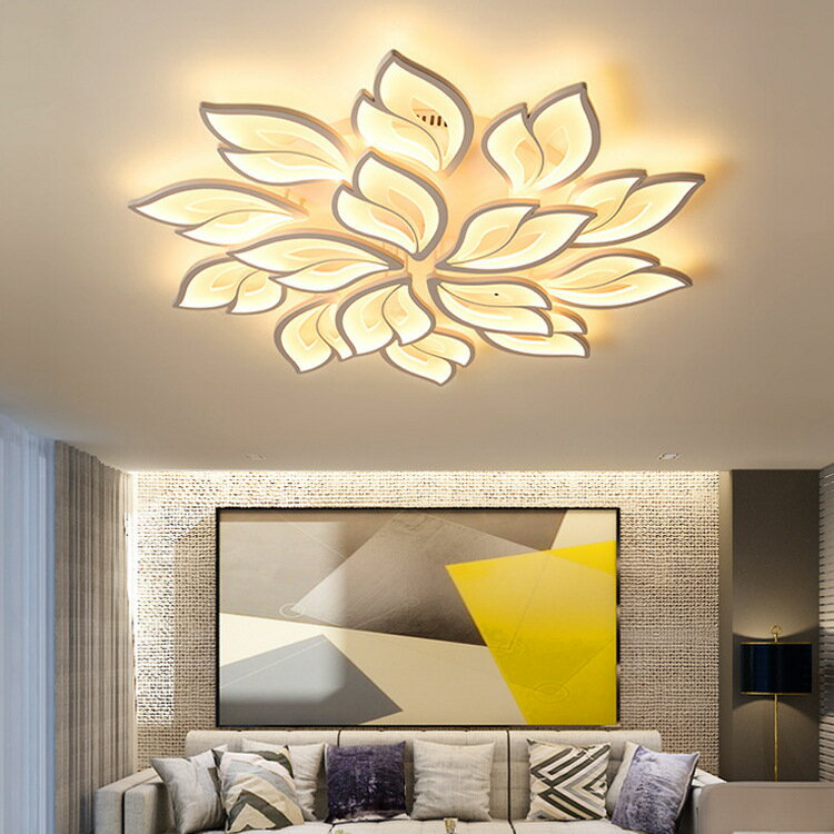 LED客廳吸頂燈現代簡約大氣家裝臥室燈三色調光主臥室燈110V「限時特惠」