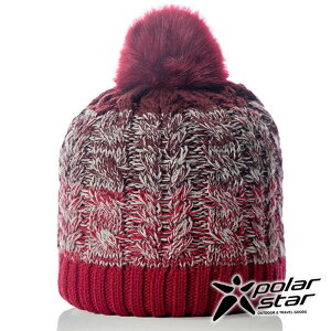 【PolarStar】女漸層編織保暖帽『紅』P18604