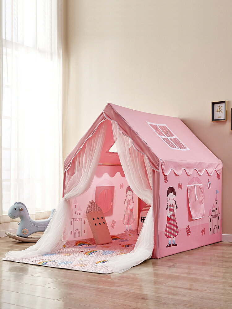 免運 兒童帳篷室內公主游戲屋過家家睡覺女孩玩具屋娃娃家床上小房子