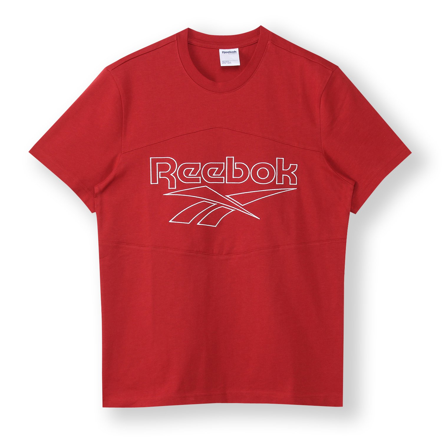 REEBOK Vector LOGO 男裝 上衣 短袖 休閒 慢跑 舒適 紅【運動世界】CY7194