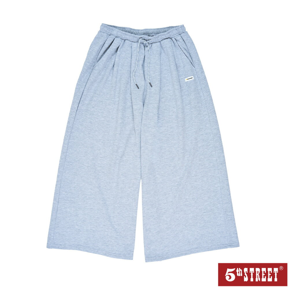女裝 寬褲 休閒針織褲裙 棉褲 運動褲 麻灰色 (967165) 【5th STREET】【全館滿$3000贈環保餐具收納包】