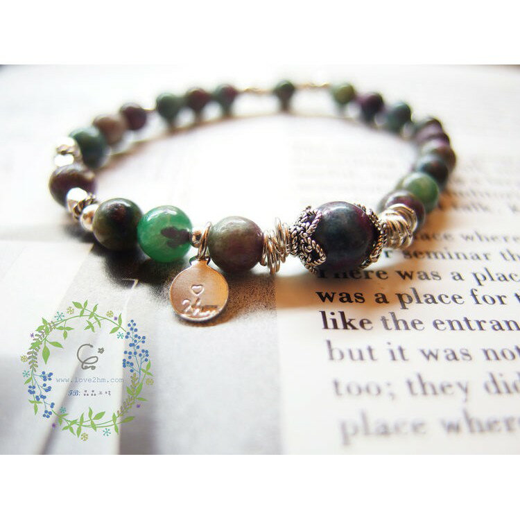 夢想*星/夢想石/水晶手鍊/鉻雲母&藍晶石&紅寶石/925純銀/[晶晶工坊-love2hm]