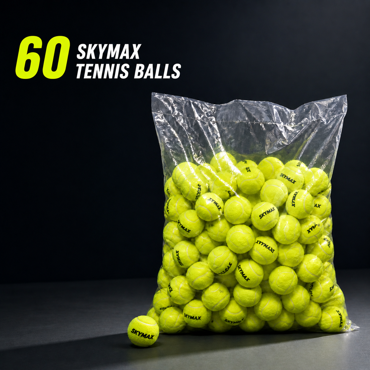 SKYMAX 網球Trainer 無壓網球練習球 60顆/袋