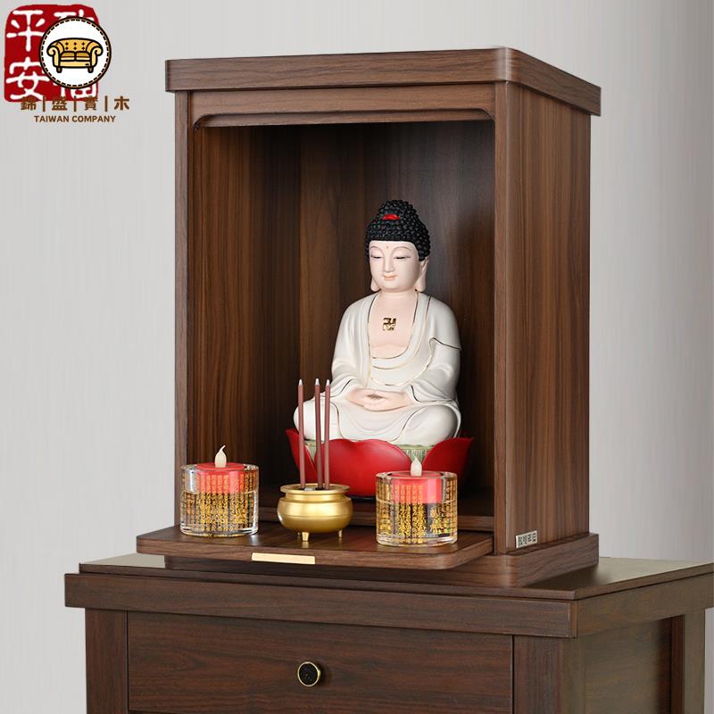 特惠/免運 工廠直銷 供桌 佛桌 佛臺 神臺桌 實木佛龕帶門現代簡約掛壁供奉財神觀音櫃神臺供桌臺神龕吊櫃供臺可開發票 全館折扣 售後保障 j5428