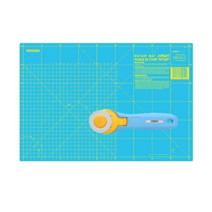 日本 OLFA 裁布墊＋裁布刀 /組 水藍（RM-IC-C/AQA＋RTY-2/C）【APP滿額下單10%點數(單一帳號最高1500點)】8/31止