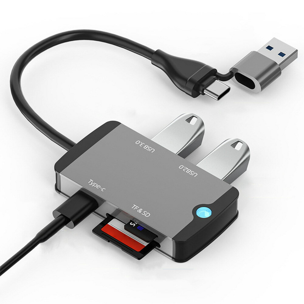 USB C Hub多功能擴充套件塢Type C拓展塢USB3.0集線器TF/SD讀卡器【宜家良品百貨】