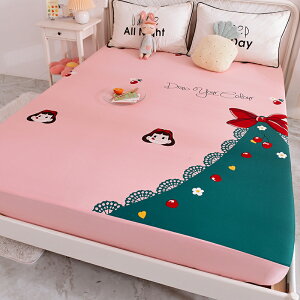 100全棉床笠單件粉色夏季純棉全包防滑床單保護套床罩床墊套罩1.8