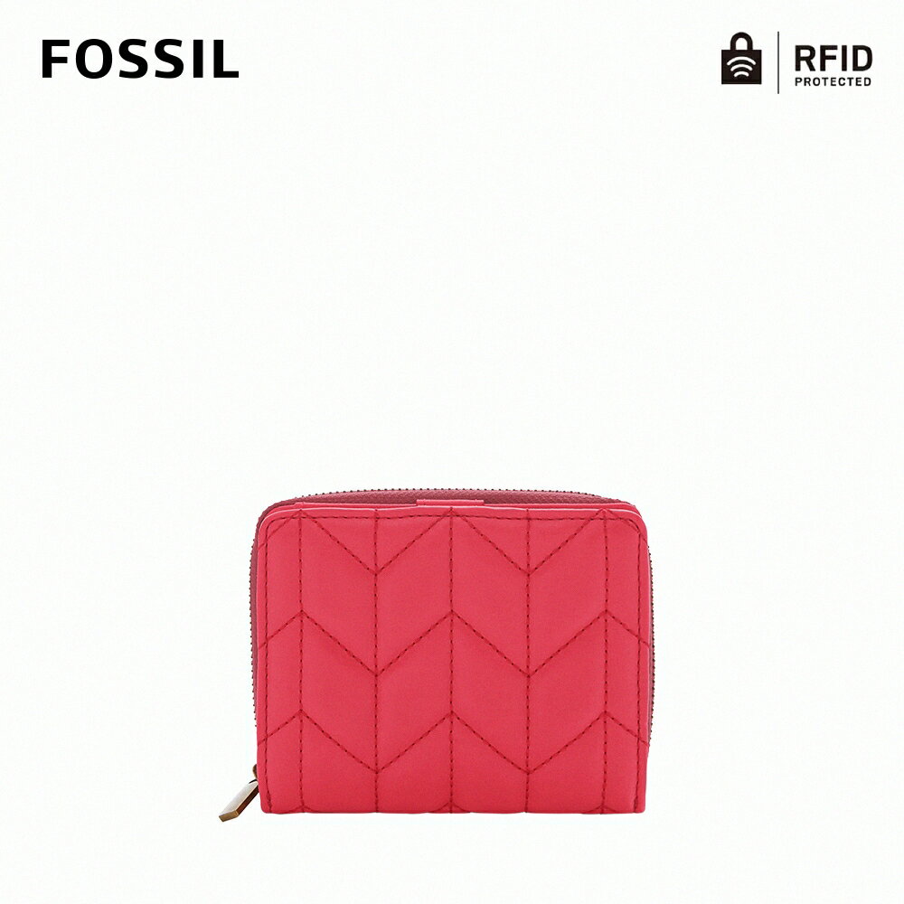 送禮首選★FOSSIL Logan 迷你多功能真皮RFID防盜短夾-櫻桃紅色 SL6530618【美國時尚品牌】 附防塵袋+提袋【全館滿額折價★FOSSIL全系列包夾送美妝蛋】