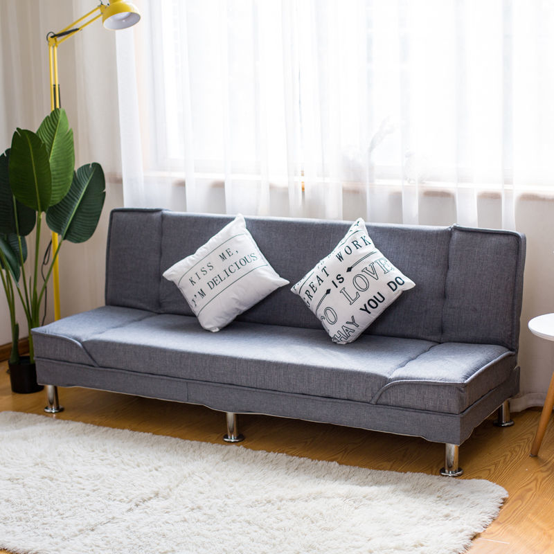 小戶型布藝沙發簡易客廳可折疊沙發單人雙人三人沙發出租房沙發床