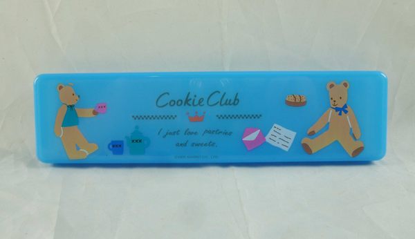 【震撼精品百貨】Cookie Club 泰迪熊 鉛筆盒 藍  震撼日式精品百貨