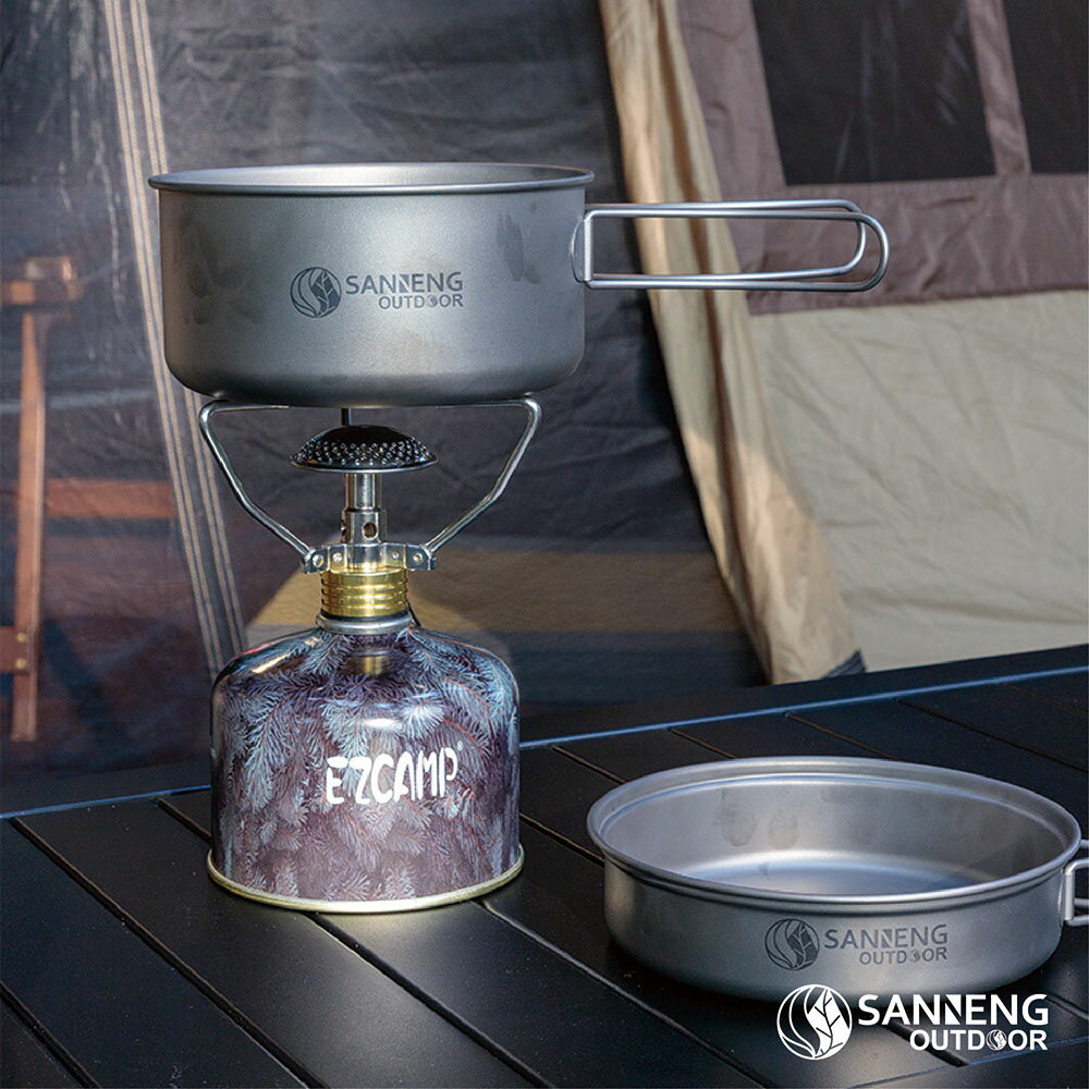 【OUTDOOR】純鈦二合一摺疊套鍋2件組 106001 106002 106003【APP滿額下單10%點數(單一帳號最高5000點)】1/31止 5