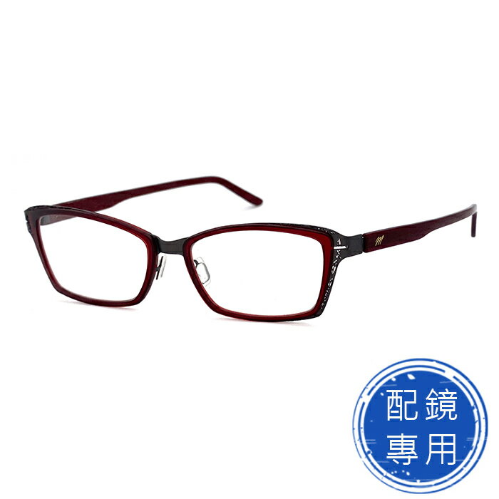 光學眼鏡 知名眼鏡行 (回饋價) - 雕花酒紅框系列 薄鋼/TR複合材質 15183高品質光學鏡框 (複合材質/全框)