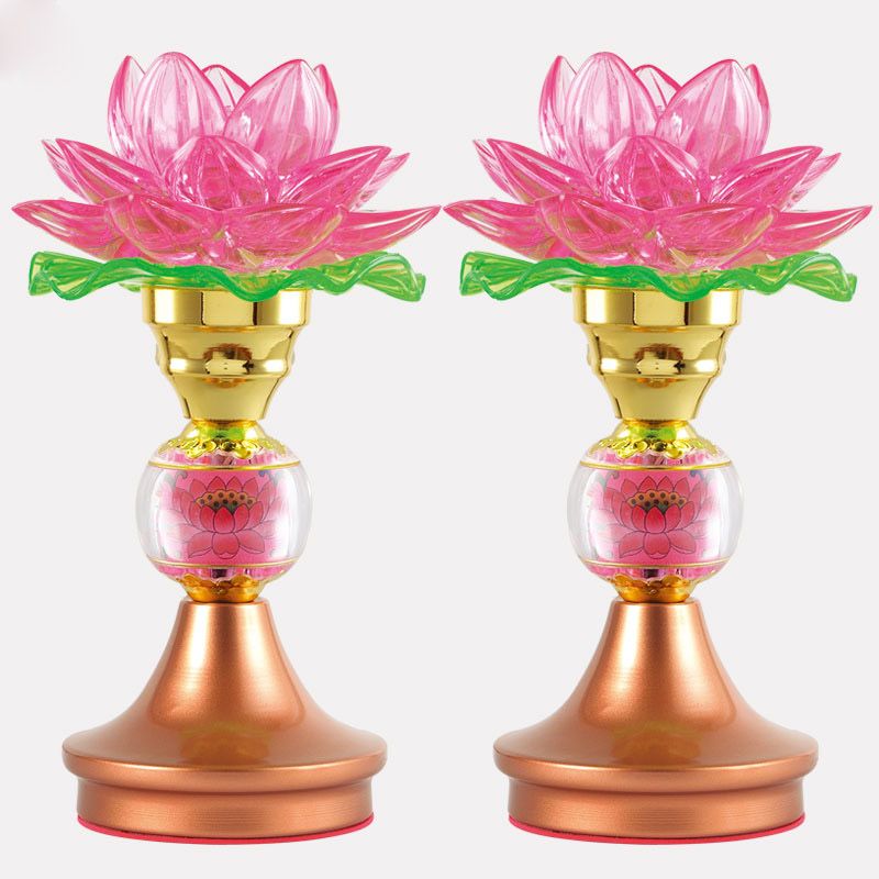 工廠直銷 【附發票】 免運 佛具 供燈 佛燈 蓮花燈 佛前供燈 led佛前供佛燈七彩蓮花燈插電家用佛堂燈佛燈新款財神荷花燈佛燈特惠/開立發票 全館八折 售後保障 s1217