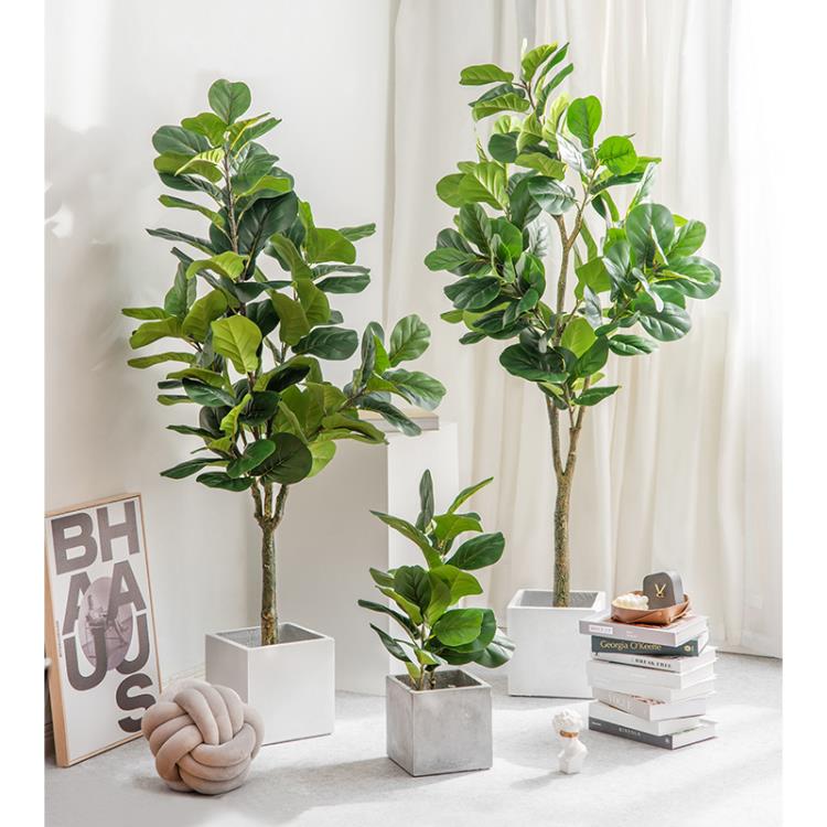 北歐ins仿真植物琴葉榕仿生綠植大型盆栽擺件客廳室內裝飾假植物 雙11特惠