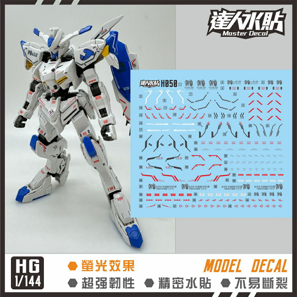 【鋼普拉】現貨 大林水貼 螢光水貼 鐵血的孤兒 HG 1/144 #036 GUNDAM BAEL 主魔鋼彈 巴爾鋼彈
