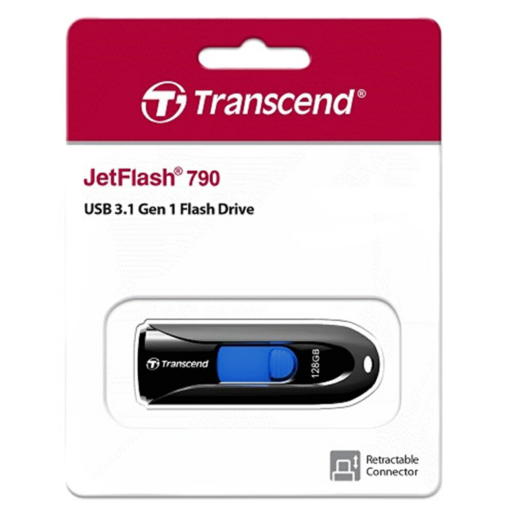 創見 Transcend JF790 JetFlash790 黑色 USB3.1 隨身碟-富廉網