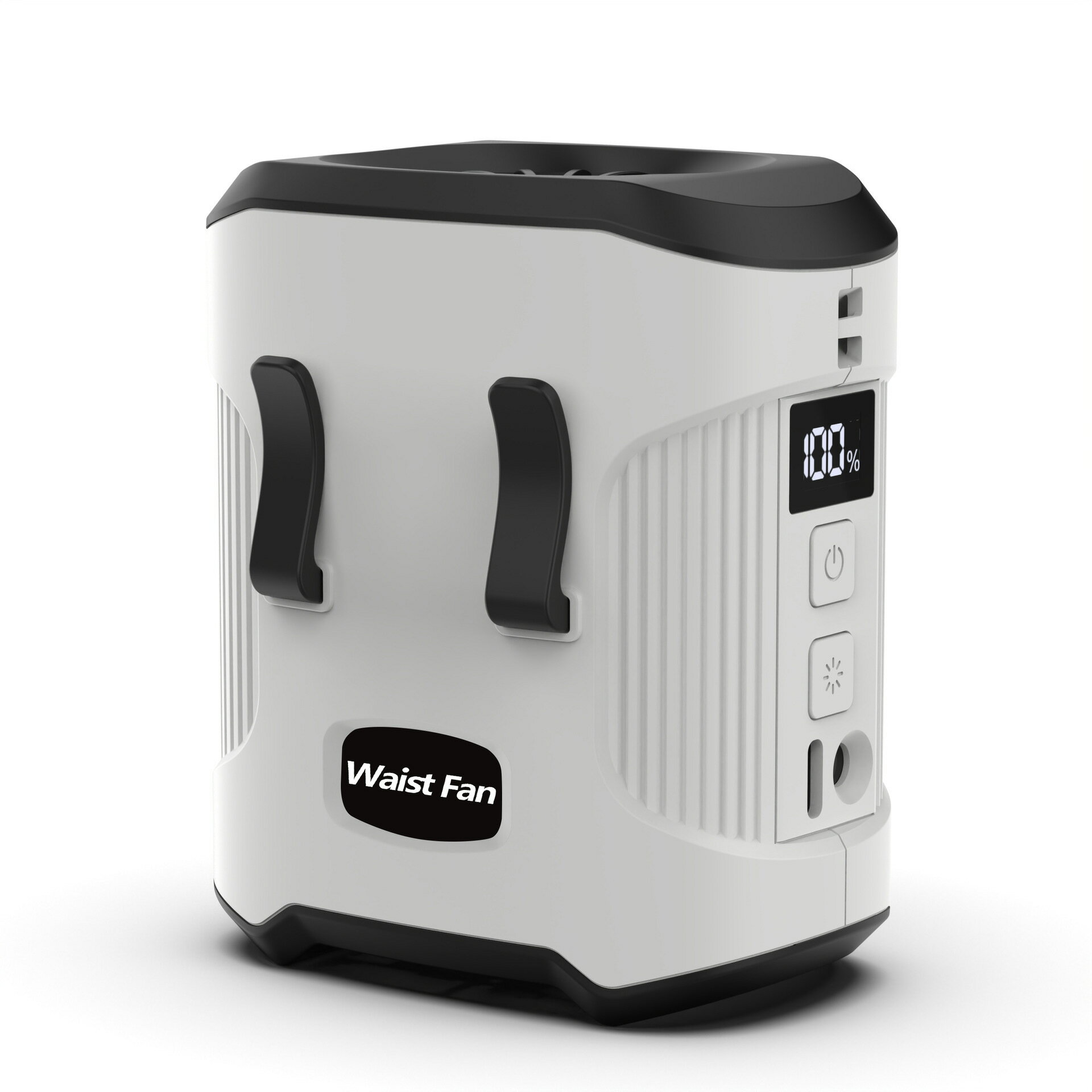 掛脖風扇usb充電腰間腰掛便捷式數顯led風扇懶人工地戶外掛腰風扇【博野五金】