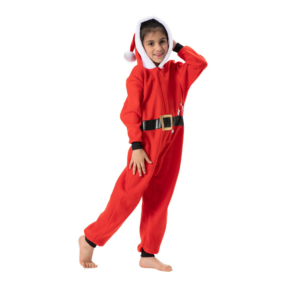 免運 聖誕節服飾 2021新款兒童紅色圣誕睡衣居家服 舞臺表演道具服圣誕居家 聖誕節套裝