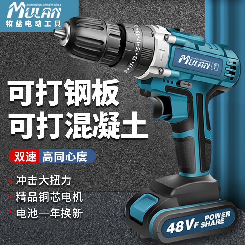 臺灣公司貨 免運 可開票 德國手電鉆沖擊手槍轉多功能家用鋰電手鉆充電打孔工具電動螺絲刀