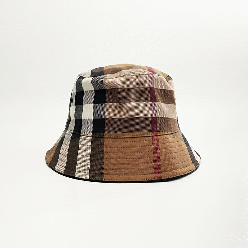 美國百分百【全新真品】Burberry 帽子配件休閒漁夫帽遮陽帽logo 經典格 