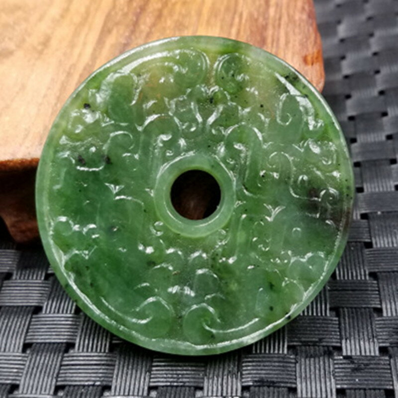 精美天然玉石a貨和田玉碧玉平安扣掛件碧玉仿古平安扣吊墜玉牌