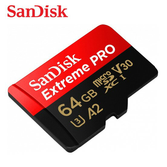 SANDISK 64G Extreme PRO A2 V30 microSD U3 UHS-I 傳輸高達170M