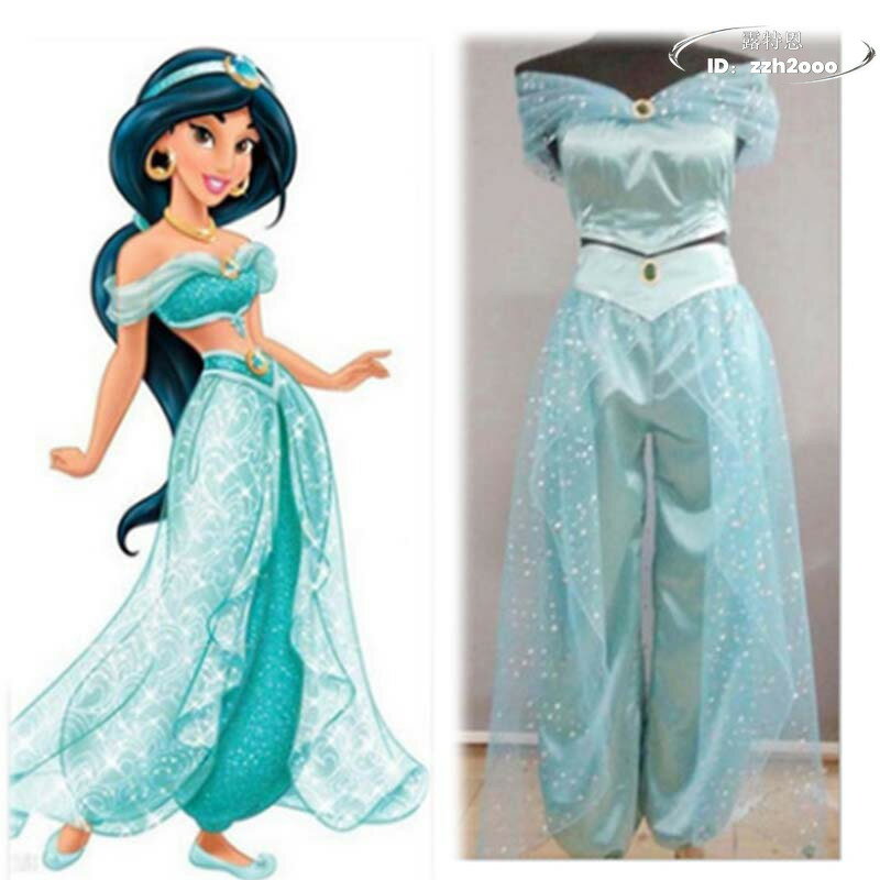 貨】兒童成人茉莉公主裙 迪士尼服裝 阿拉丁神燈jasmine