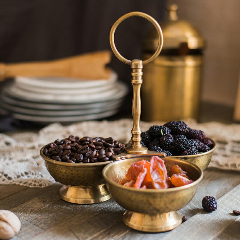 掬涵 印度進口純銅果盤果碗 餐具歐式法式古典藝術裝飾收納