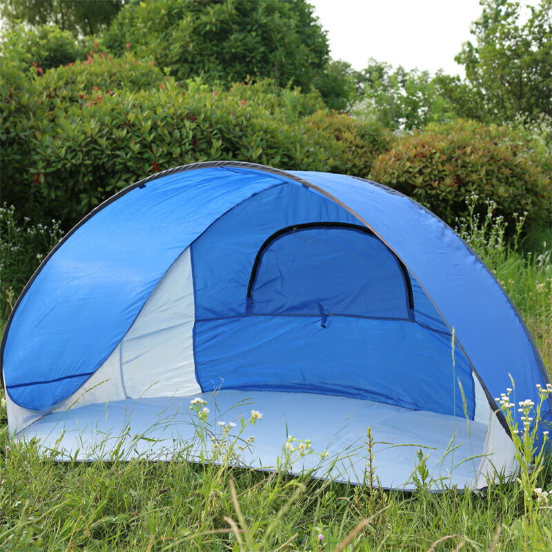 露營帳篷 全自動沙灘戶外帳篷3-4人速開快開簡易遮陽防曬釣魚公園休閒帳篷『XY35758』
